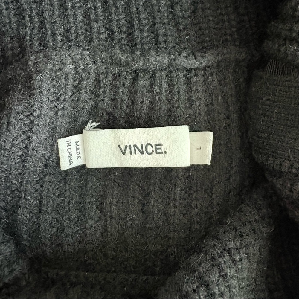 Vince Black Cowl Neck Wool and Yak Blend Sweater - Picture 9 of 13